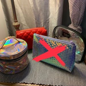 Bundle of THREE makeup bags